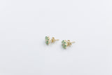 9ct Gold Genuine Emerald Cluster Earrings SJ5ET0022-EMDI