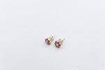 9ct Gold Genuine Ruby Cluster Earrings SJ5ET0022-RUDI