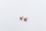 9ct Gold Genuine Ruby Cluster Earrings SJ5ET0022-RUDI