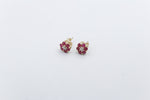 9ct Gold Genuine Ruby Cluster Earrings SJ5ET0022-RUDI