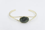 New Zealand Greenstone Gold Plated Bangle BBJ4104BG