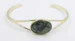 New Zealand Greenstone Gold Plated Bangle BBJ4104BG