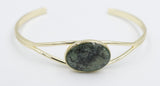 New Zealand Greenstone Gold Plated Bangle BBJ4104BG