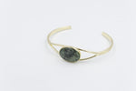 New Zealand Greenstone Gold Plated Bangle BBJ4104BG