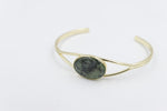 New Zealand Greenstone Gold Plated Bangle BBJ4104BG