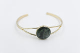 New Zealand Greenstone Gold Plated Bangle BBJ4105BG