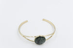 New Zealand Greenstone Gold Plated Bangle BBJ4105BG