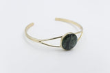 New Zealand Greenstone Gold Plated Bangle BBJ4105BG