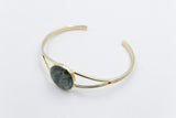 New Zealand Greenstone Gold Plated Bangle BBJ4105BG