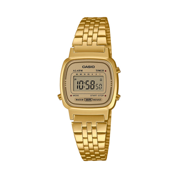 Casio Ladies Mesh Digital Watch LA670WETG 9A