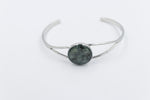 New Zealand Greenstone Silver Plated Bangle BBJ4204BG