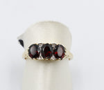 9ct Gold Garnet & Diamond ring SYR7986G