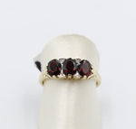 9ct Gold Garnet & Diamond ring SYR7986G