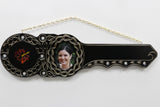Native New Zealand Wooden 21st key with Hibiscus