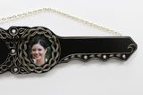 Native New Zealand Wooden 21st key with Hibiscus