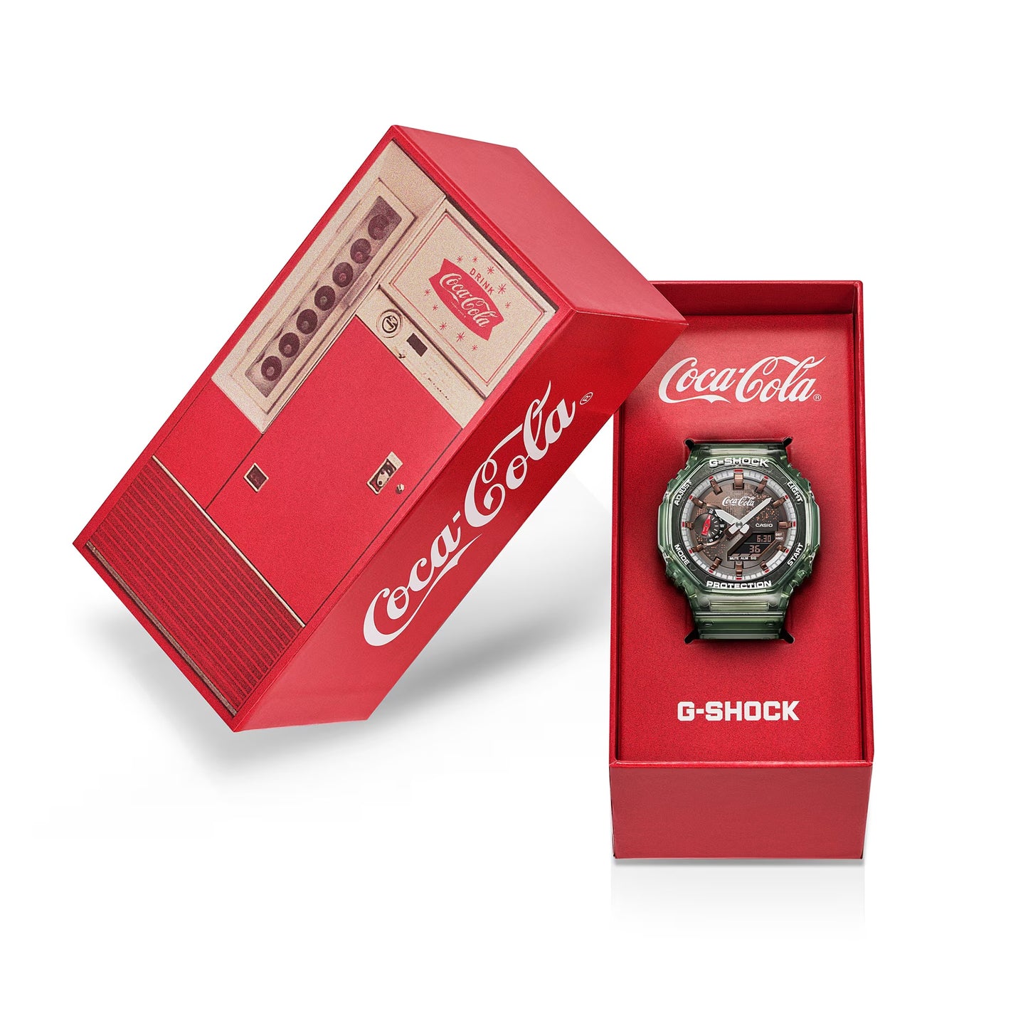 Coca-Cola collaboration model Gshock GA-2100CC-3A
