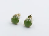 9ct Gold Set New Zealand Greenstone 7mm Studs SYE1802