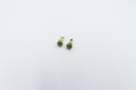 9ct Gold Set New Zealand Greenstone 7mm Studs SYE1802
