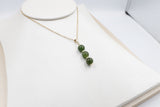 9ct Gold Set New Zealand Greenstone Pendent SYP3716G
