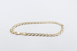 9ct Gold Solid Mens Curb Bracelet 22cms