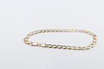 9ct Gold Solid Mens Curb Bracelet 22cms
