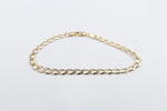 9ct Gold Solid Mens Curb Bracelet 22cms