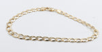 9ct Gold Solid Mens Curb Bracelet 22cms