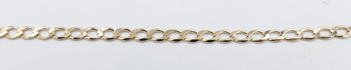 9ct Gold Solid Mens Curb Bracelet 22cms