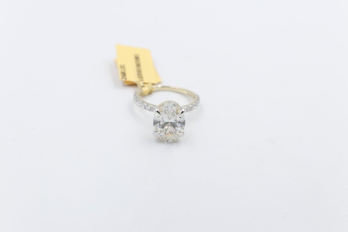14ct Yellow Gold Lab Grown Diamond TDW 5ct carat Ring with eternity