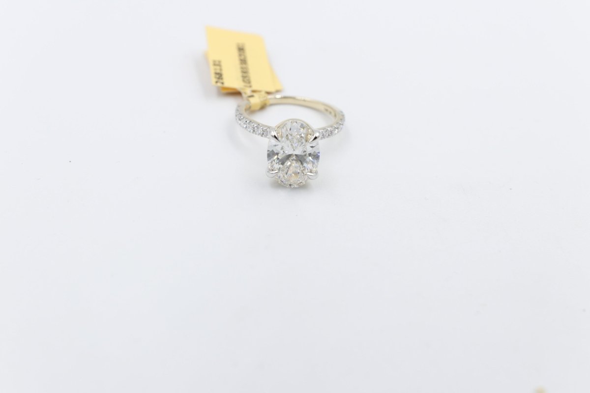 14ct Yellow Gold Lab Grown Diamond TDW 5ct carat Ring with eternity