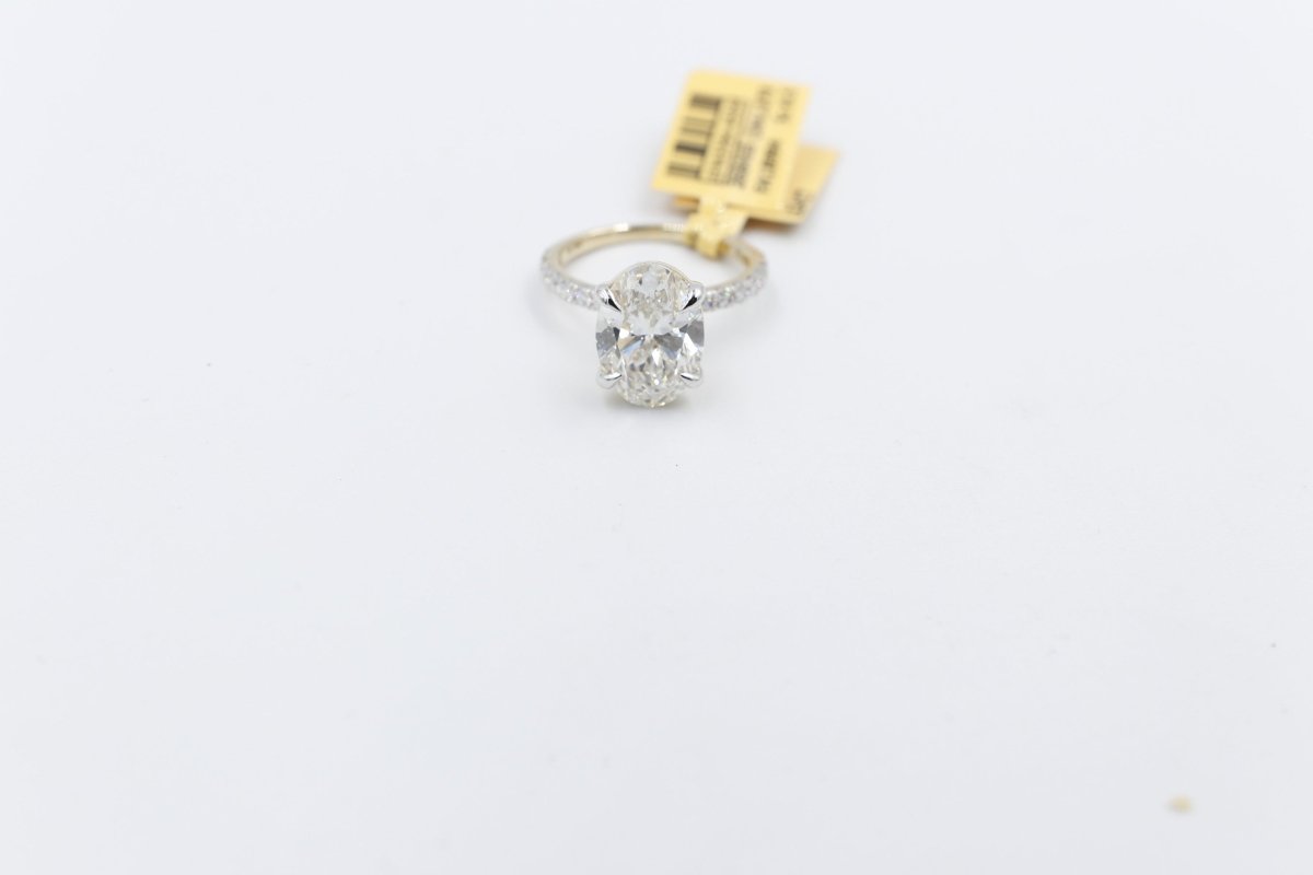 14ct Yellow Gold Lab Grown Diamond TDW 5ct carat Ring with eternity