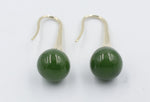 9ct Gold Set New Zealand Greenstone Drop Earrings SYE1253