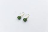 9ct Gold Set New Zealand Greenstone Drop Earrings SYE1253