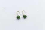 9ct Gold Set New Zealand Greenstone Drop Earrings SYE1253