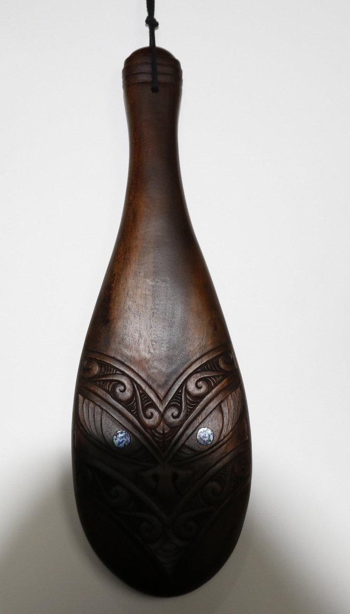 Wooden Patu with Koru Design