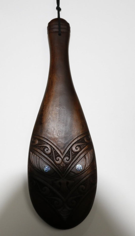 Wooden Patu with Koru Design