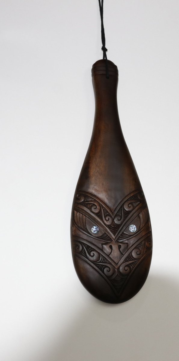 Wooden Patu with Koru Design