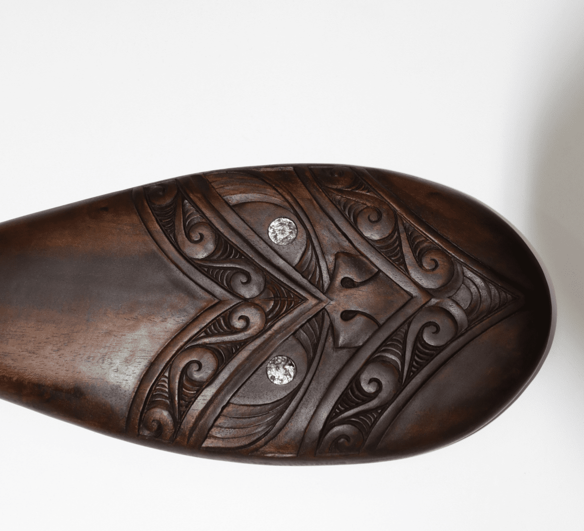 Wooden Patu with Koru Design