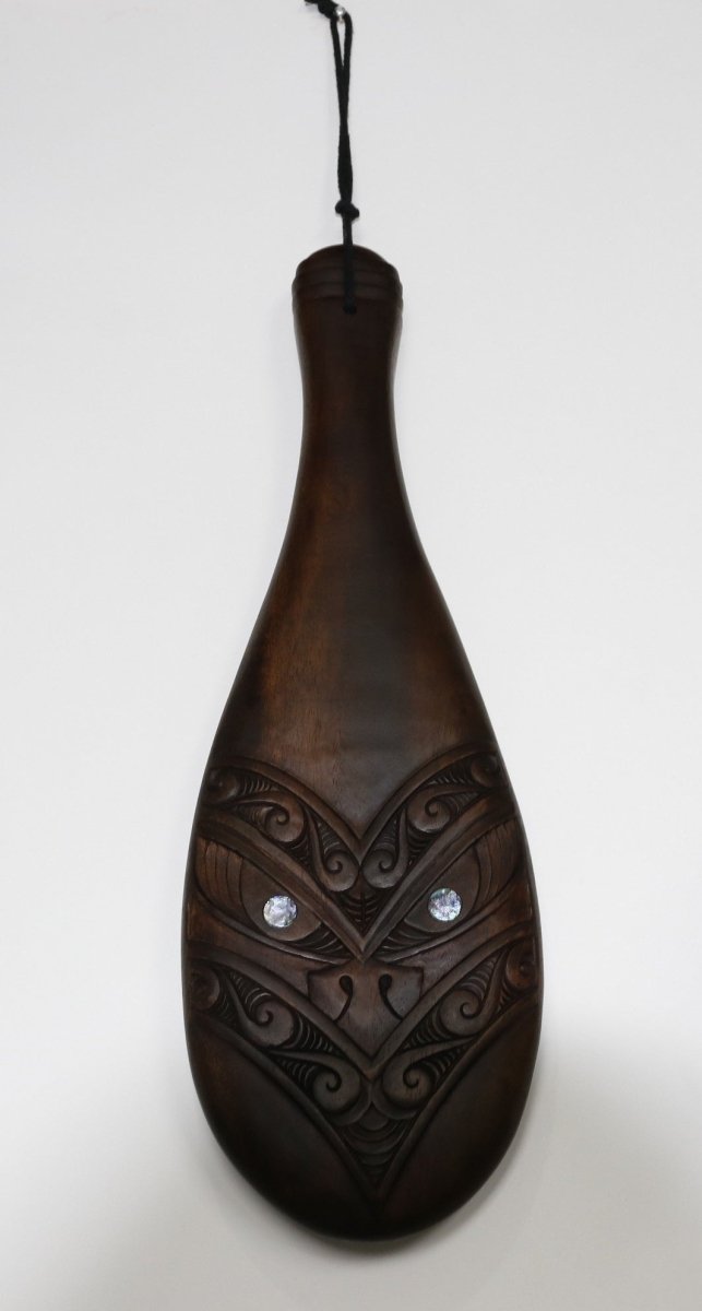 Wooden Patu with Koru Design
