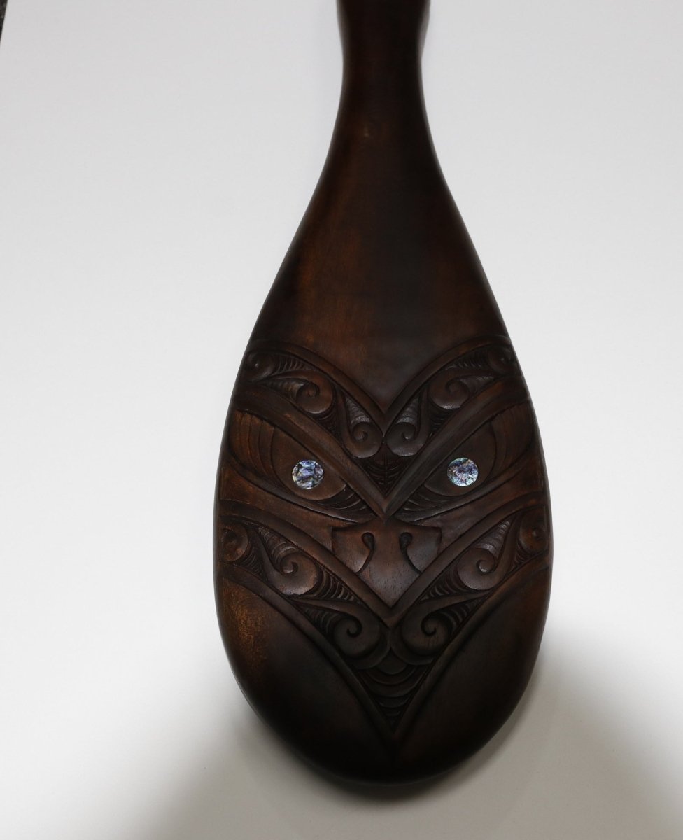 Wooden Patu with Koru Design