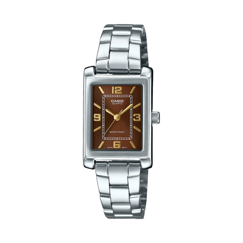 Casio Ladies Silver Standard Analogue Watch - LTP1234DD-5A