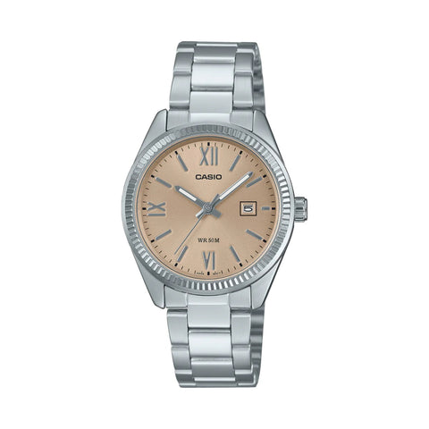 Casio Ladies Analogue 50m WR Watch - LTP1302DD-4A2