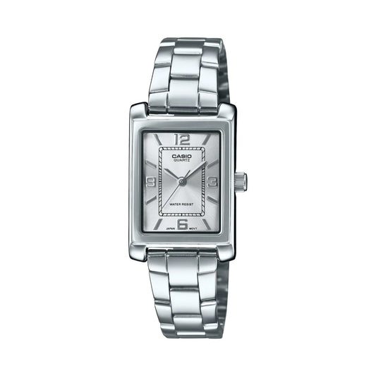Casio Ladies Silver Standard Analogue Watch - LTP1234DD-7A