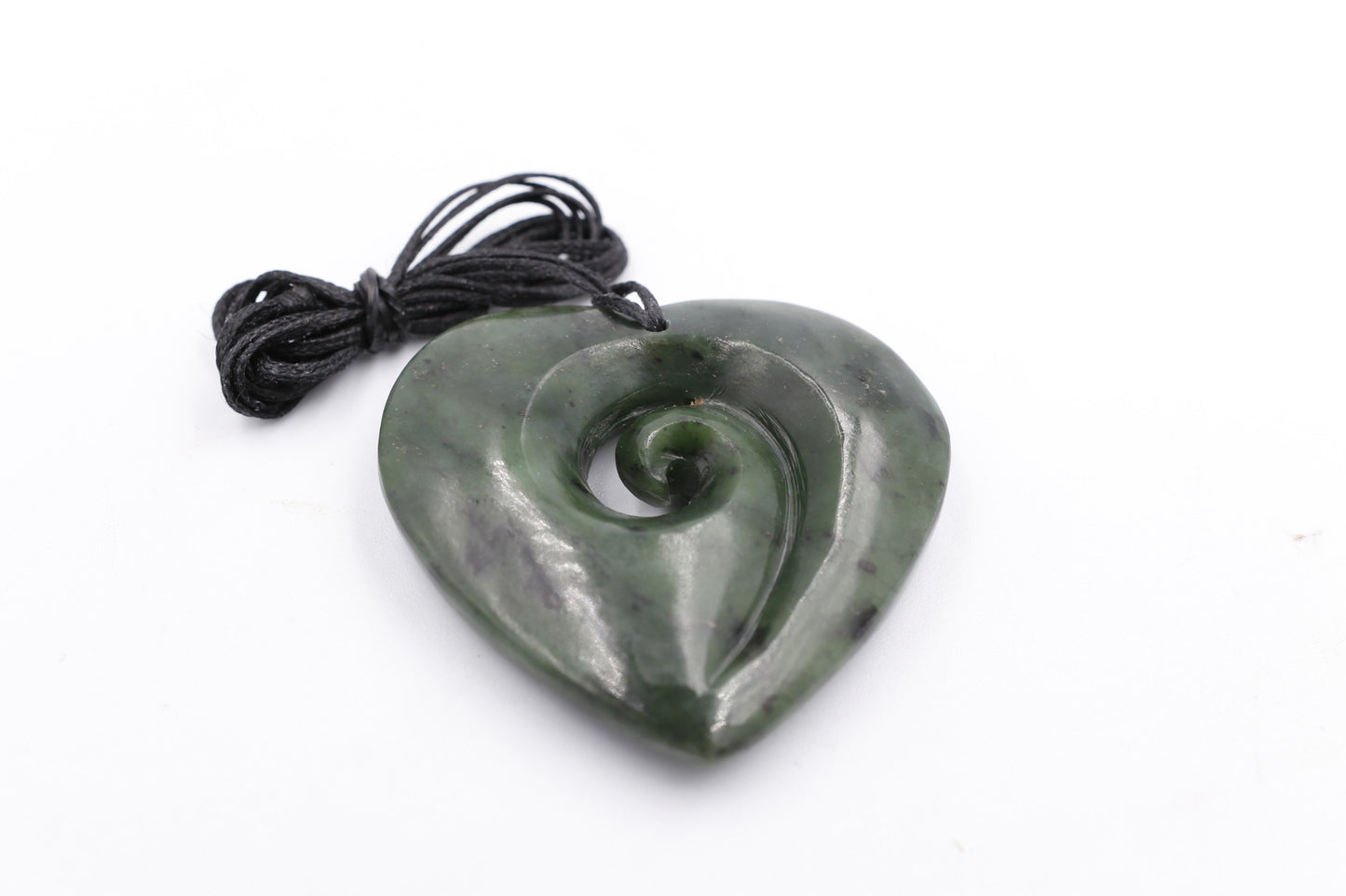 New Zealand Greenstone Heart Koru HPHEKSPEC