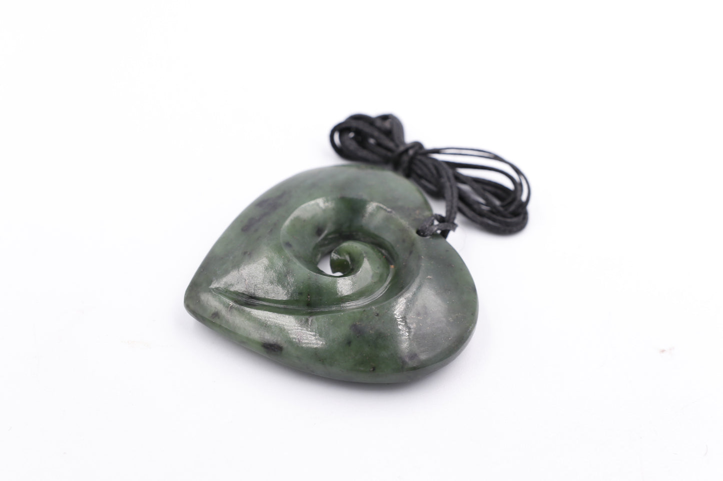 New Zealand Greenstone Heart Koru HPHEKSPEC