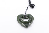 New Zealand Greenstone Heart Koru