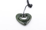 New Zealand Greenstone Heart Koru
