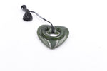 New Zealand Greenstone Heart Koru