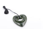 New Zealand Greenstone Heart Koru