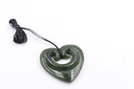 New Zealand Greenstone Heart Koru